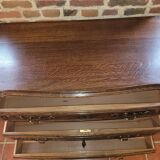 Louis XV style chest of drawers in solid oak