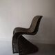 Set of 2 curved rattan chairs, design 1960 / 1970
