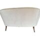 Canapé vintage beige deux places / fauteuil / banc