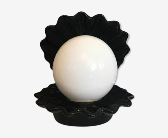 Lampe coquillage céramique et opaline