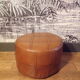 Vintage leather pouf