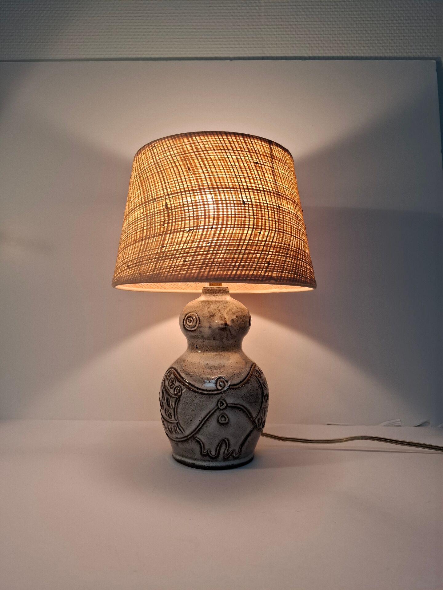Lampe en céramique zoomorphe 70's