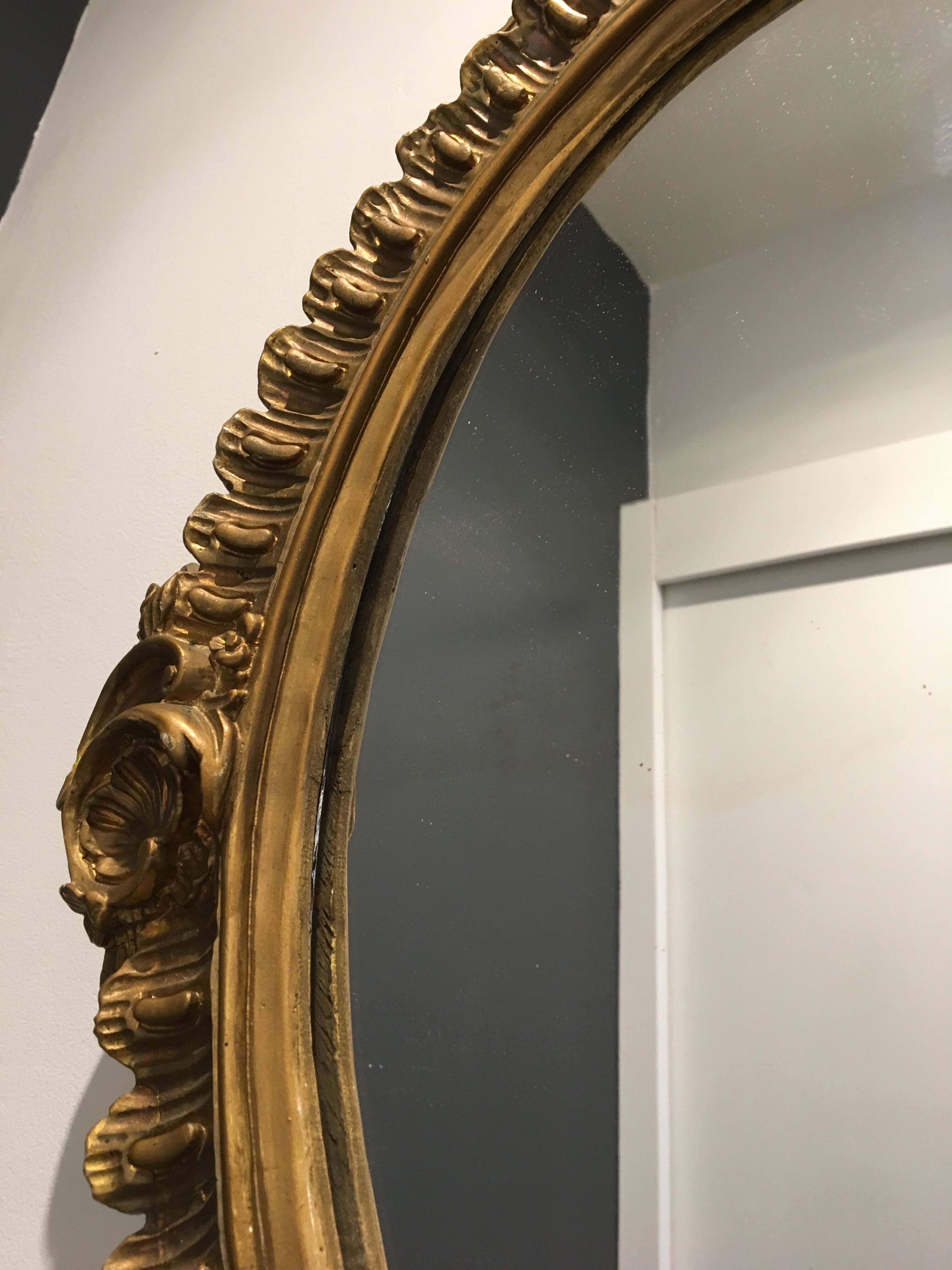 Baroque oval mirror 44 x 60cm
