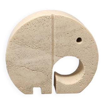 1970s Original Big Travertine Elephant Sculpture by Enzo Mari for F.lli Mannelli