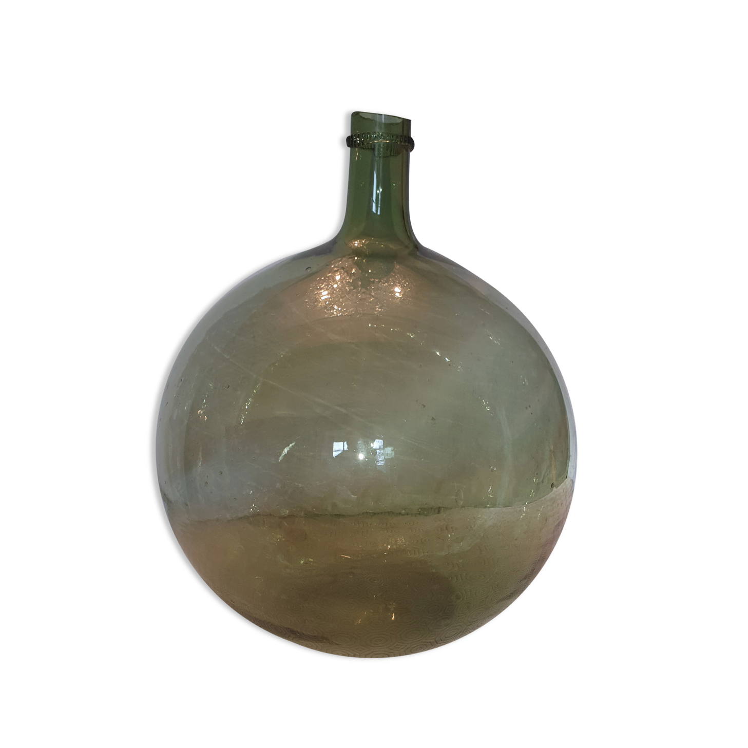 Demijohn glass green breath