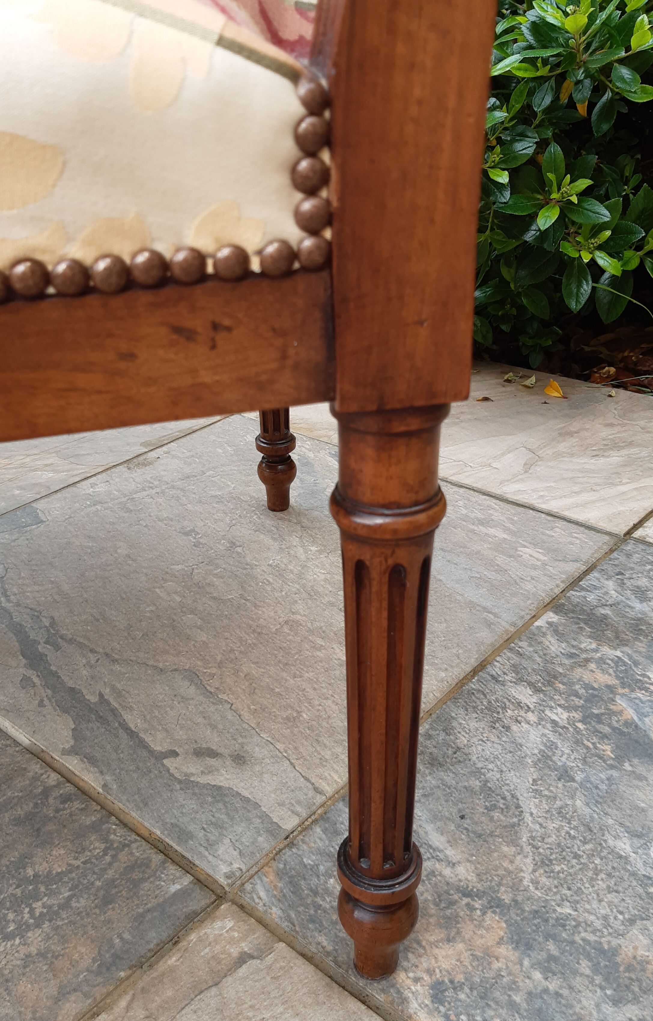 Walnut chair, LouisXVI style, late 19th