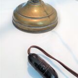 Brass hat lamp with 3 cabochons called "Parisian"