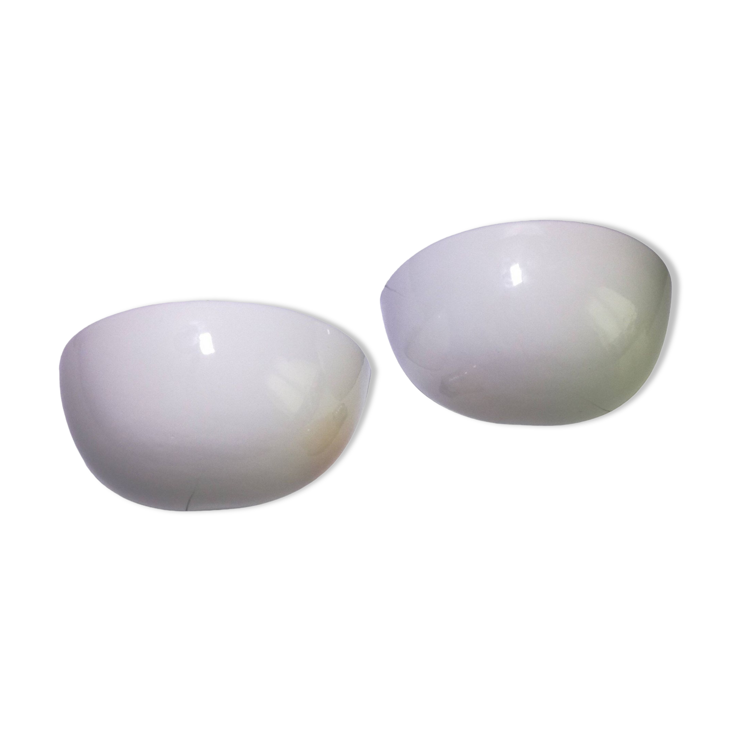 Half basin ceramic wall lights 1970