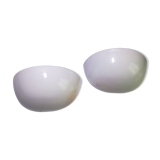 Half basin ceramic wall lights 1970