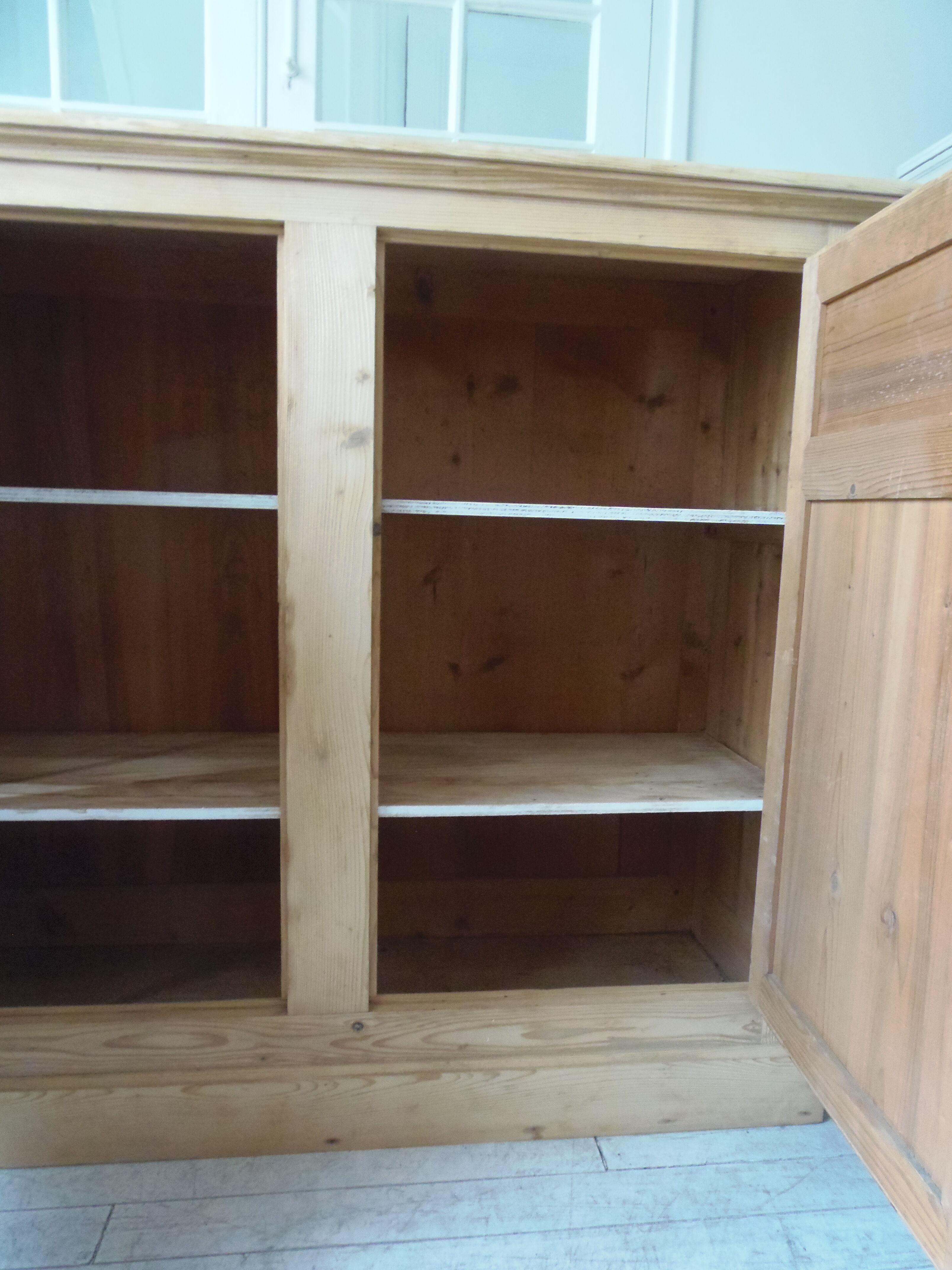 Vintage sideboard in raw pitchpin