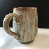 Salted stoneware cup by Marcel Aubry