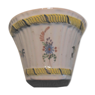 Vase bouquetiere  faience émaillé de la Rochelle - XVIIIè siècle
