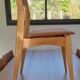 6 original Scandinavian chairs in light solid wood