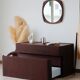 Commode italienne vintage en wengé – design 1970/80