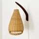 Danish Teak and Wicker Wall Lamp