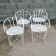 4 iron garden chairs 1900