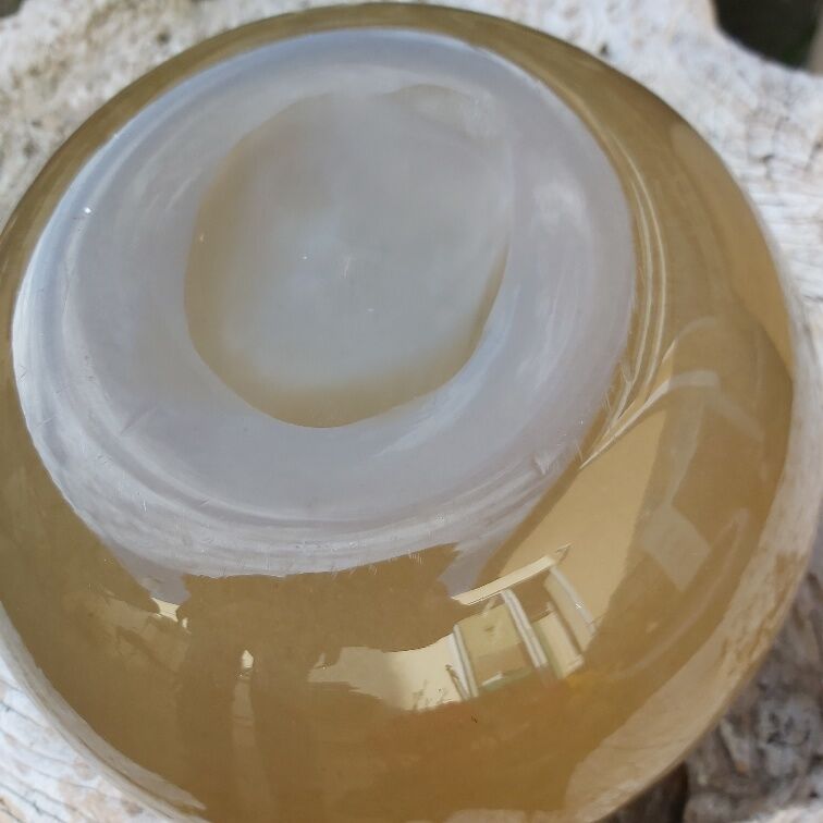 Murano vase in vintage cream brown glass 30 cm