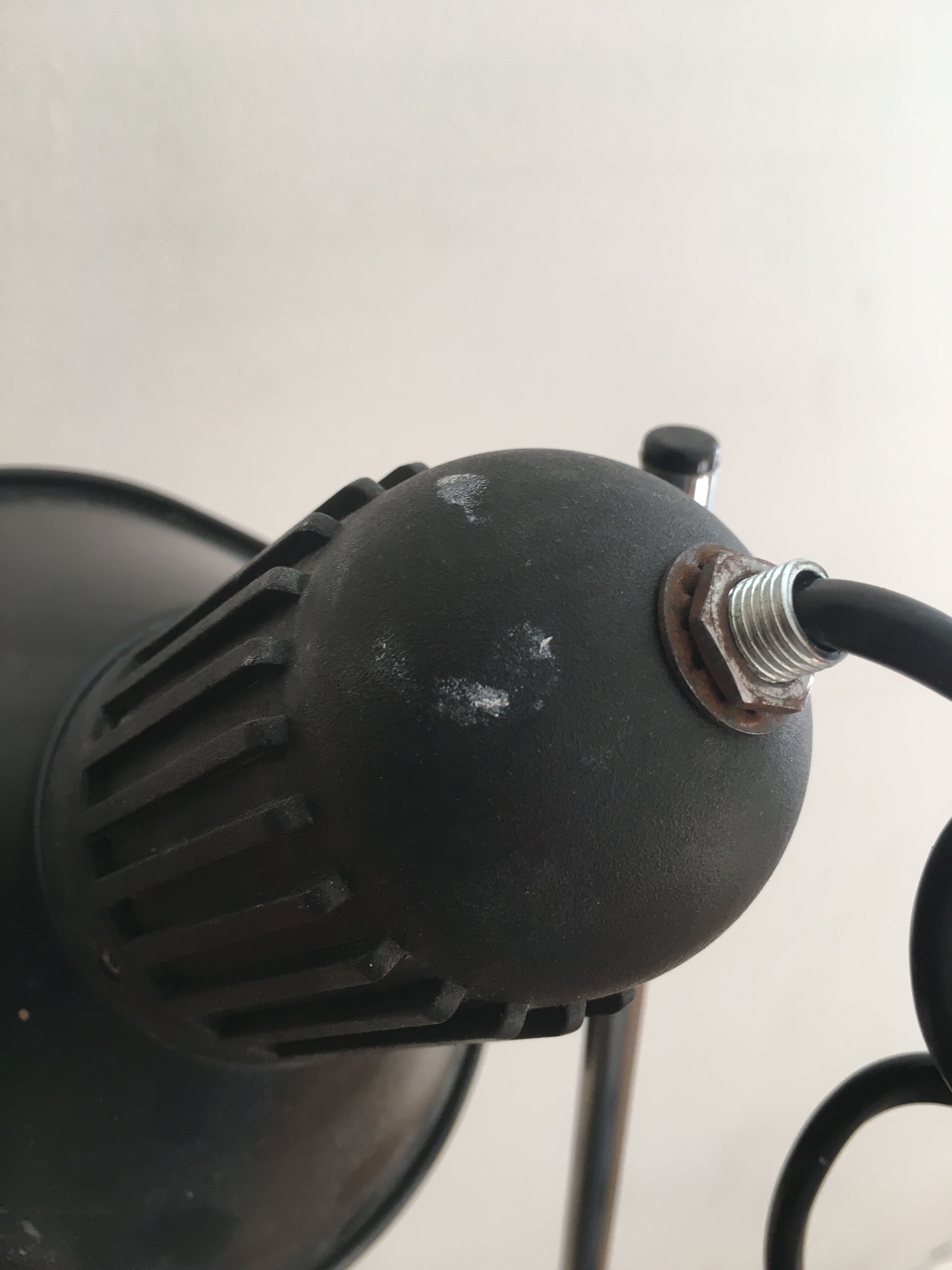 Black projector floor lamp