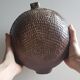 Large tambourine vase in stoneware