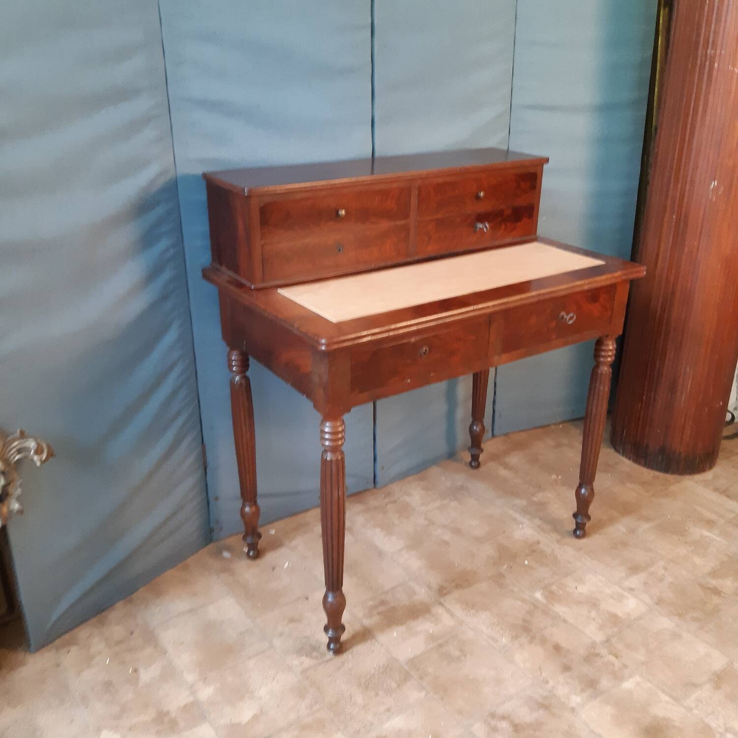 Louis Philippe mahogany stepped desk