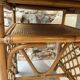 Table d'appoint, desserte en rotin, 2 niveaux