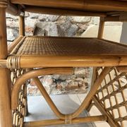 Table d'appoint, desserte en rotin, 2 niveaux