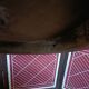 Pedestal table chessboard inlaid old pegs and staples