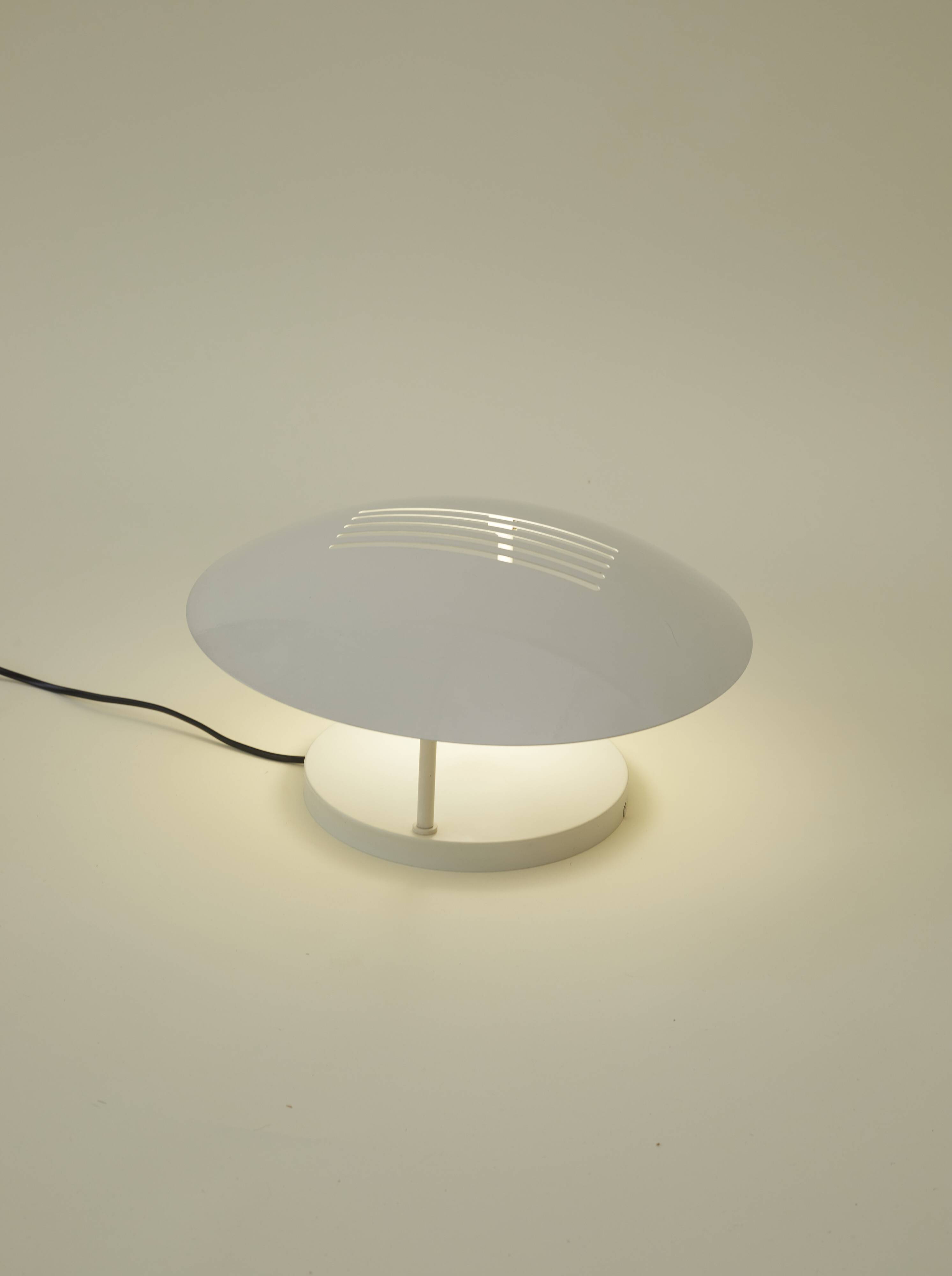 Large vintage cream white metal lamp / wall lamp circa 1980 Germany