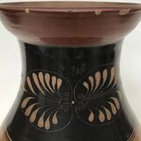 Reproduction of a Greek Attic-style black-figure vase depicting warriors