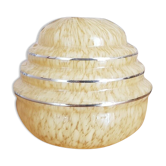 Art deco lamp shade in yellow clichy glass with gold highlights