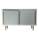 Commode bleue et blanche par Drevopodnik Brno 1960