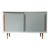 Commode bleue et blanche par Drevopodnik Brno 1960