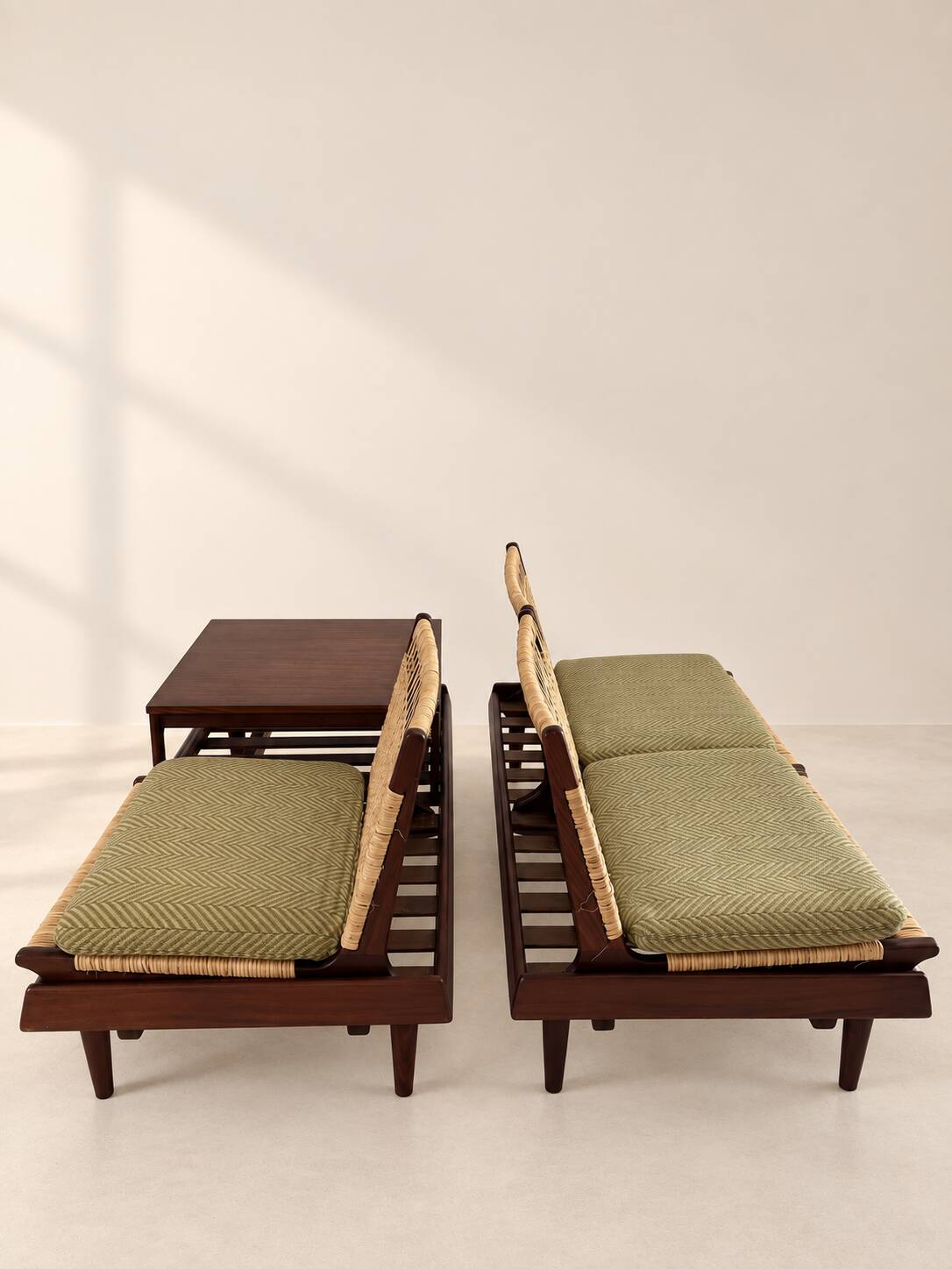 2 canapés modulables de Hans Olsen pour Bramin, Danemark, années 50