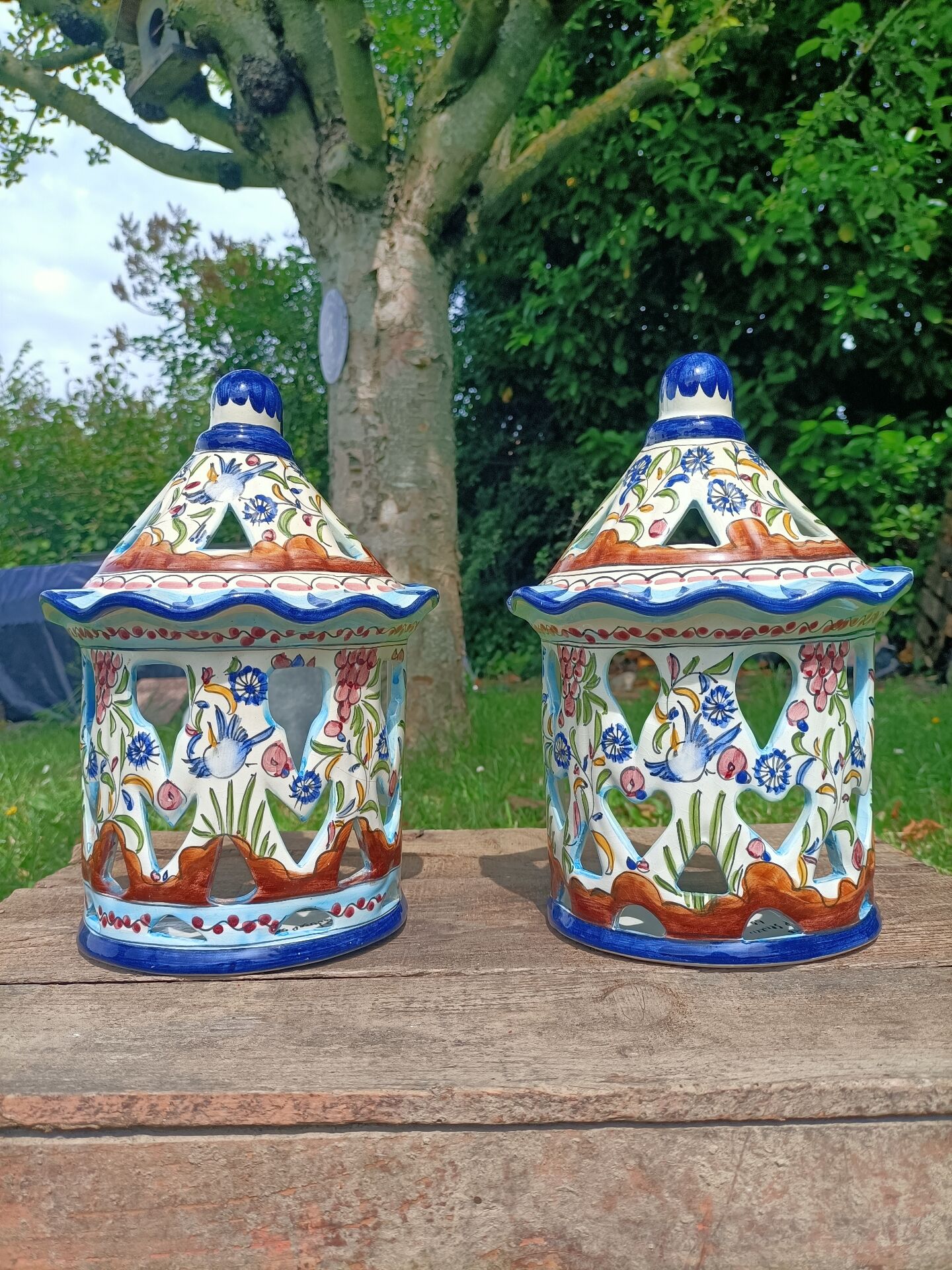 Retro wall sconces pottery Portugal 💐