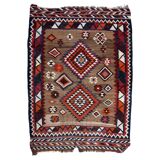 Handmade antique Persian Ardabil kilim rug 137 x 198 cm, 1930s