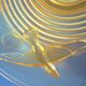 Cup, art deco centerpiece, 1930, pressed glass, molded, signed A.Miguel, albatross