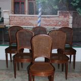 Chaises style Louis XVI en acajou XXe