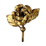 Pink-shaped hook in gilded metal