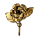 Pink-shaped hook in gilded metal