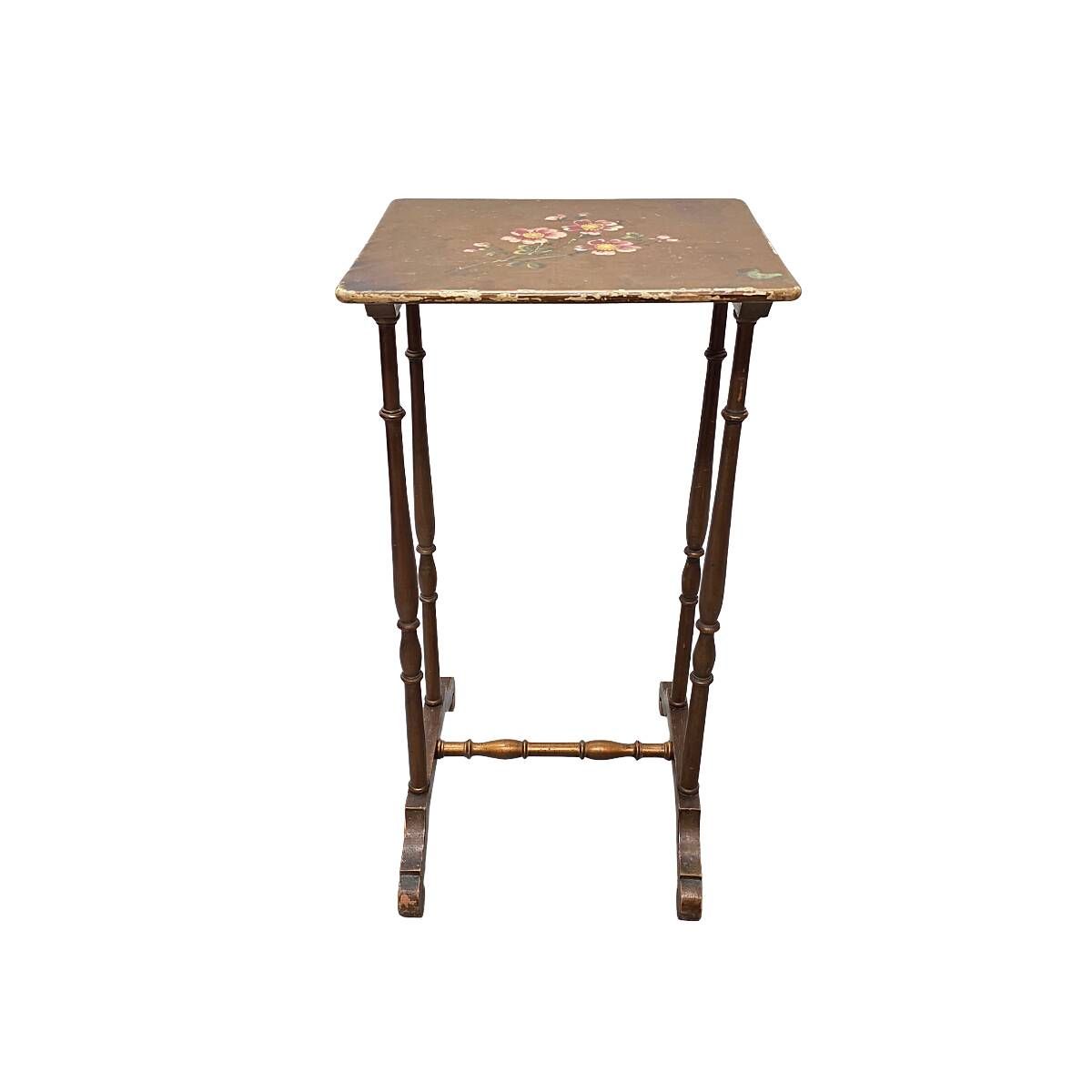 French Art Nouveau Japanese Style Flower Table, early 1900s