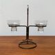 Danish Metal and Glass Candle Holder from the Mid-Century, 1960s