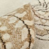 All-Over Floral Pattern Beige Brown Turkish Rug, 166x285Cm