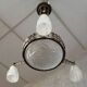 Large Art Deco chandelier, made of finely wrought wrought iron.