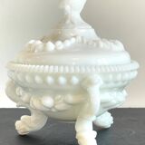 Vintage opaline glass candy dish