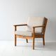 Danish vintage armchair Hans Wegner GE265 with fixed backrest