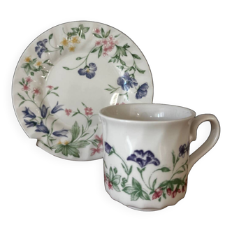 Crown Clarence English porcelain cup and dessert plate