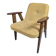Fauteuil de milieu de siècle restauré type 366 par j. chierowski - jaune années 1960