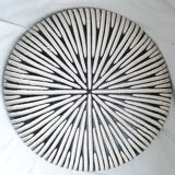Set of 2 African shields in solid Bamiléké wood, diameter 55cm