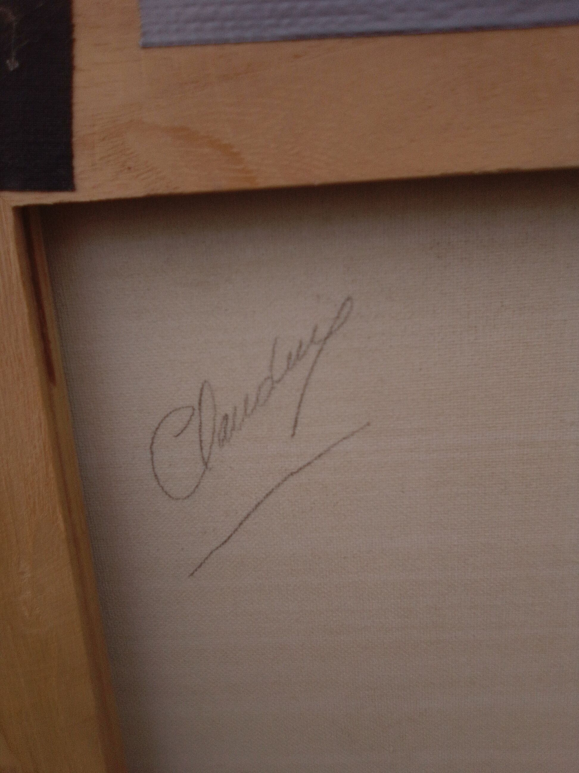 Reproduction on framed canvas signed romy 62 X 54 cm