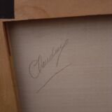 Reproduction on framed canvas signed romy 62 X 54 cm